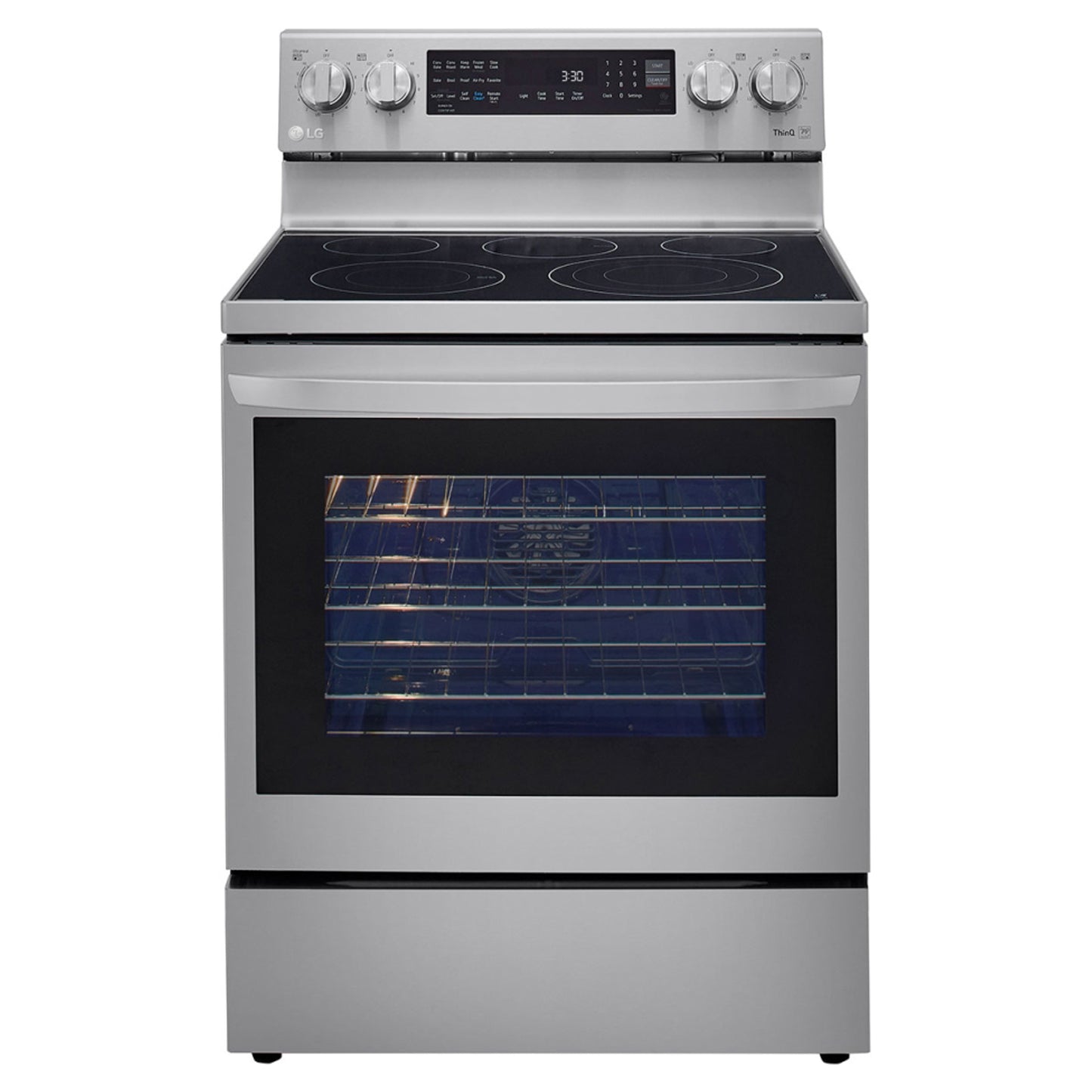 LG 30 in 6.3 cu ft. Smudge Resistant Stainless Steel Electric Freestanding True Convection InstaView Range with Air Fry
