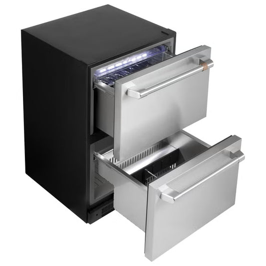 Café 26 in. 5.7 cu ft. Built In Dual Drawer Refrigerator with Automatic Defrost