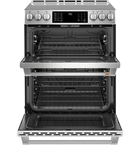 Café 30 in. Slide-in Front-control Induction and Convection Double Oven Range