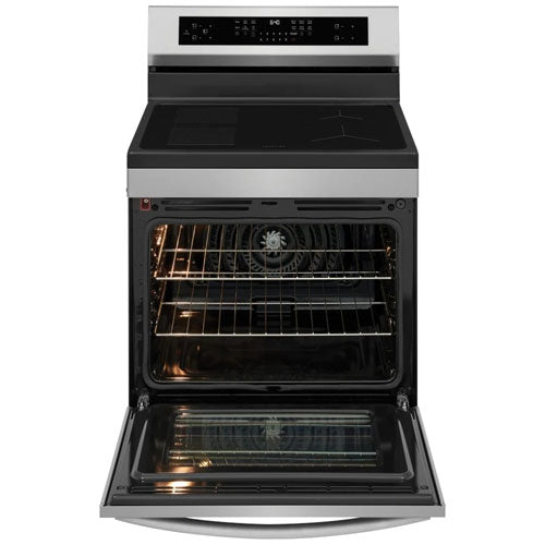 Frigidaire Gallery 30 in. 5.3 cu ft. Stainless Steel Freestanding Induction Rear Control Range with Total Convection and Air Fry