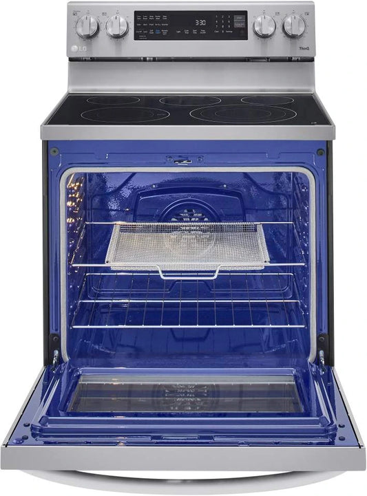LG 30 in 6.3 cu ft. Smudge Resistant Stainless Steel Electric Freestanding True Convection InstaView Range with Air Fry