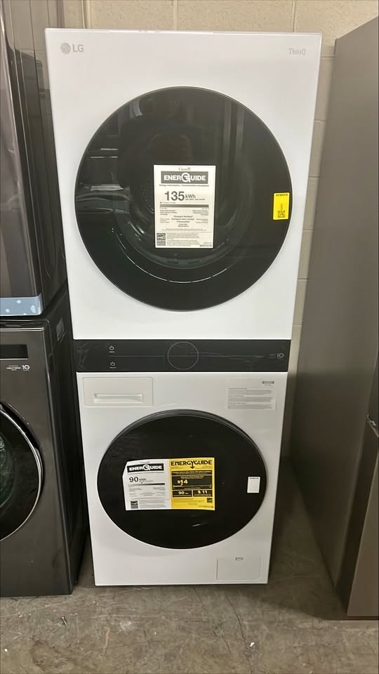 LG Compact 24 in. Washtower Single Unit Front Load 3.1 cu. ft. Washer and 4.2 cu. ft. Electric Dryer With Non Venting Heat Pump