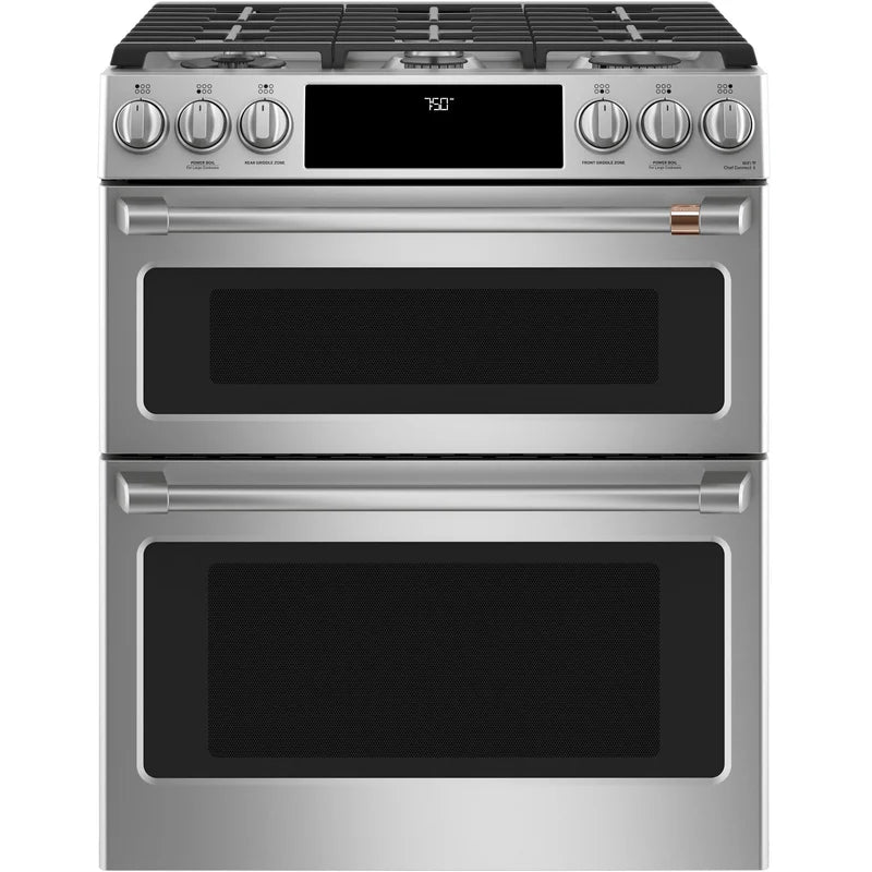 Café 30 in. Slide-in Front-control Double-oven Gas Convection Range