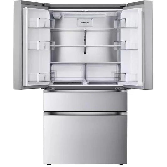 LG 36 in. 30 cu. ft. Stainless Steel Standard-Depth MAX 4-Door Refrigerator with Internal Water Dispenser and Full-Convert Drawer