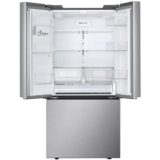 LG 33 in. 20 cu. ft. Counter-Depth MAX French-Door Refrigerator with External Ice/Water Dispenser - Stainless Steel