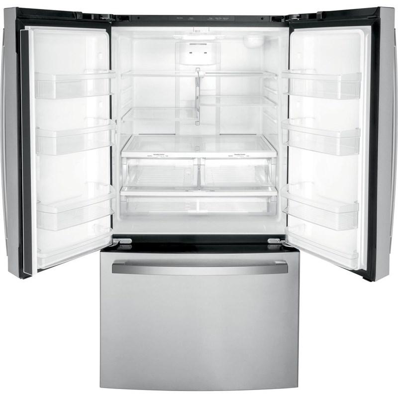 GE 36 in. 21.9 cu.ft. Stainless Steel Counter-Depth Refrigerator with internal water dispenser