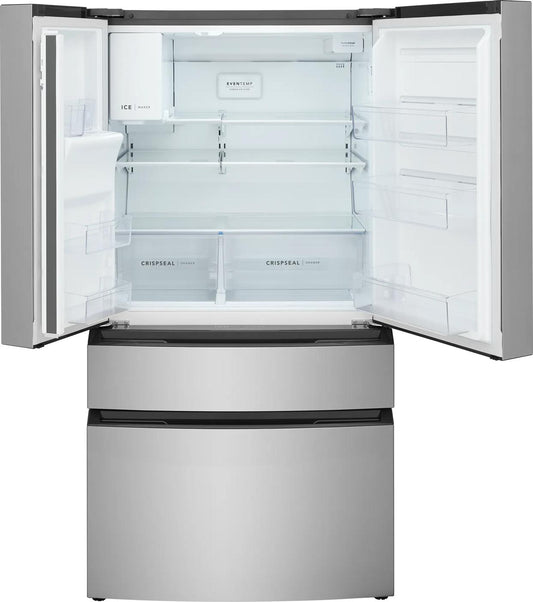 Frigidaire 36 in. 26 cu. ft Stainless Steel Standard Depth French Door Refrigerator with Exterior Ice and Water Dispenser