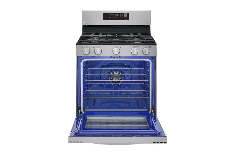 LG 30 in. 5.8 cu. ft. Stainless Steel Gas Freestanding Fan Convection Range with Air Fry