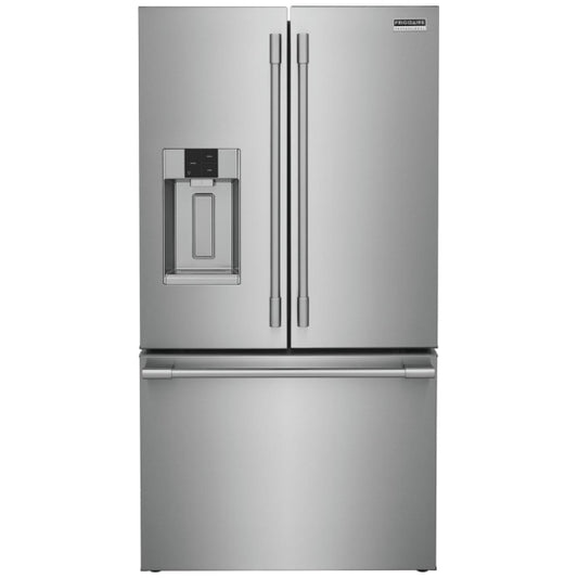 Frigidaire Professional 36 in. 22.6 cu. ft. Counter Depth Stainless Steel French Door Refrigerator with Auto-Close Doors