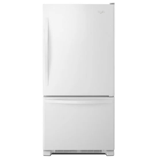 Whirlpool 30 in 19 cu ft. White Bottom Mount Refrigerator with Freezer Drawer