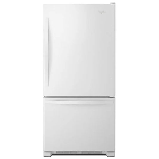 Whirlpool 30 in 19 cu ft. White Bottom Mount Refrigerator with Freezer Drawer