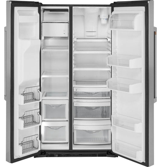 Café 36 in. 21.9 cu. ft. Stainless-steel Counter-depth Side-by-side Refrigerator with Water Dispenser
