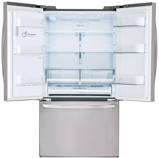 LG 36 in. 26 cu. ft. Stainless-steel French Door Refrigerator with Smudge-resistant Finish