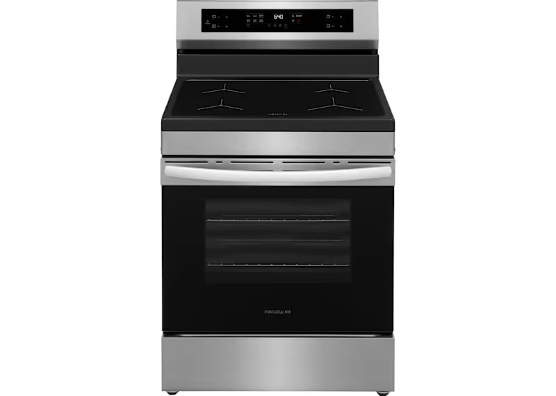 Frigidaire Gallery 30 in. 5.3 cu ft. Stainless Steel Freestanding Induction Rear Control Range with Total Convection and Air Fry