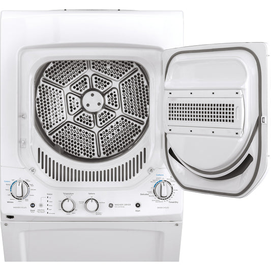 GE 24 in. White Electric 2.6 cu. ft. Washer and 4.4 cu. ft. Dryer Laundry Centre