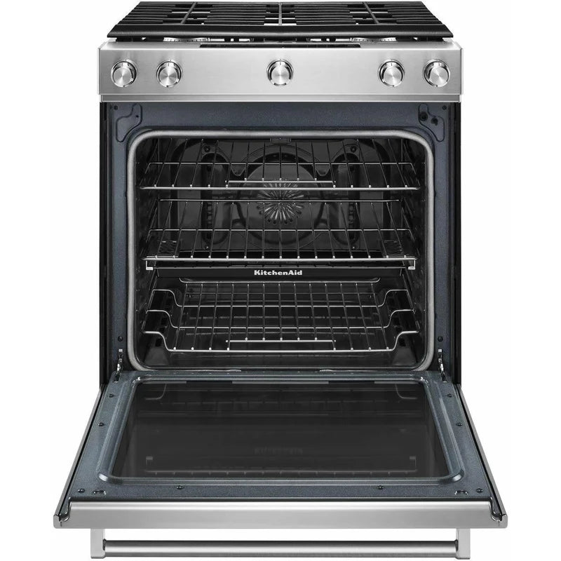 KitchenAid 30-Inch 5-Burner Gas Convection Front Control Range