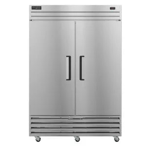 Migali 54 in. 49 cu ft. Stainless Steel Commercial Reach-in Dual Swing Door Freezer