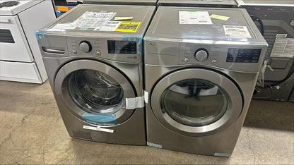 LG 5.2 Cu. Ft. Front Load Steam Washer & 7.4 Cu. Ft. Electric Steam Dryer - Graphite Steel