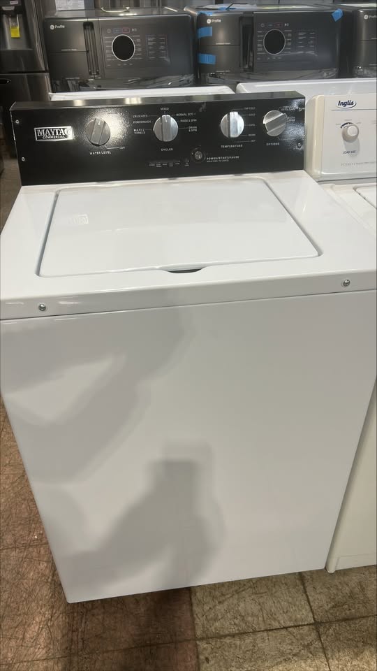 Maytag 4.0 cu ft White Top Load Commercial-Grade Washer with Dual-Action Agitator