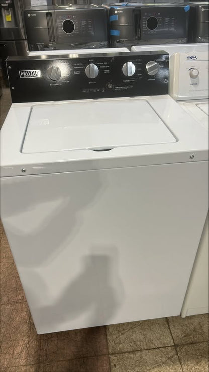 Maytag 4.0 cu ft White Top Load Commercial-Grade Washer with Dual-Action Agitator