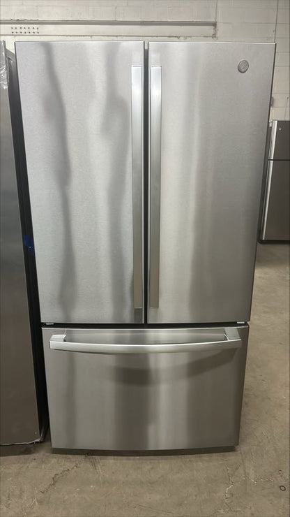 GE 36 in. 21.9 cu.ft. Stainless Steel Counter-Depth Refrigerator with internal water dispenser