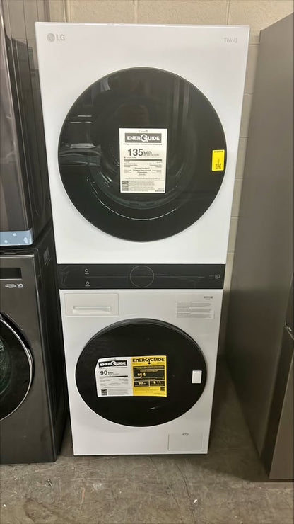 LG Compact 24 in. Washtower Single Unit Front Load 3.1 cu. ft. Washer and 4.2 cu. ft. Electric Dryer With Non Venting Heat Pump
