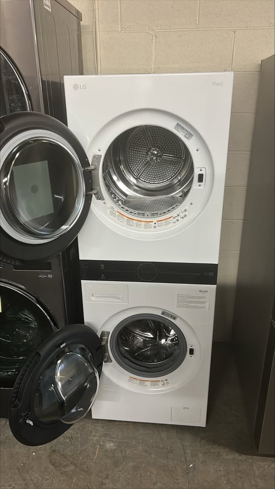 LG Compact 24 in. Washtower Single Unit Front Load 3.1 cu. ft. Washer and 4.2 cu. ft. Electric Dryer With Non Venting Heat Pump