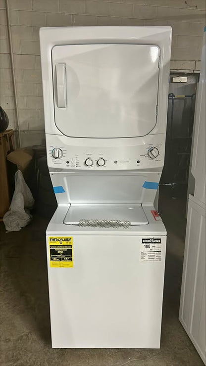 GE White 27 in. 4.4 cu. ft. Washer and 5.9 cu. ft. Dryer Laundry Centre