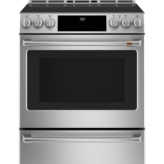 Café 30 in. 5.7 cu. ft. Stainless-steel Slide-In Induction Range with WiFi