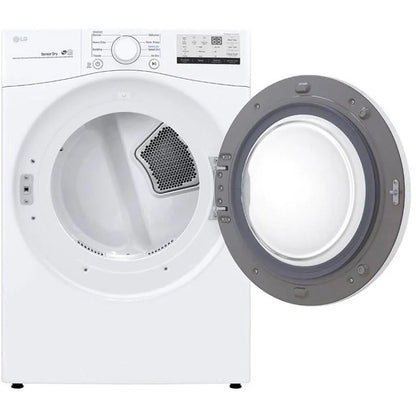 LG 7.4 cu ft. White Electric Dryer with Sensor Dry