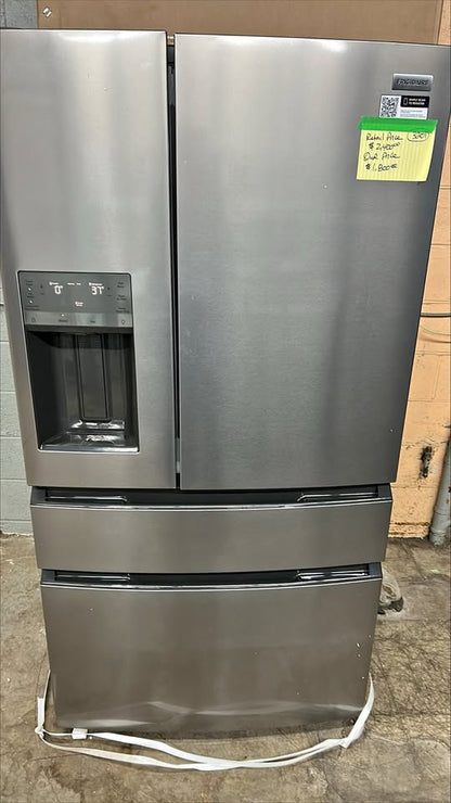 Frigidaire 36 in. 26 cu. ft Stainless Steel Standard Depth French Door Refrigerator with Exterior Ice and Water Dispenser