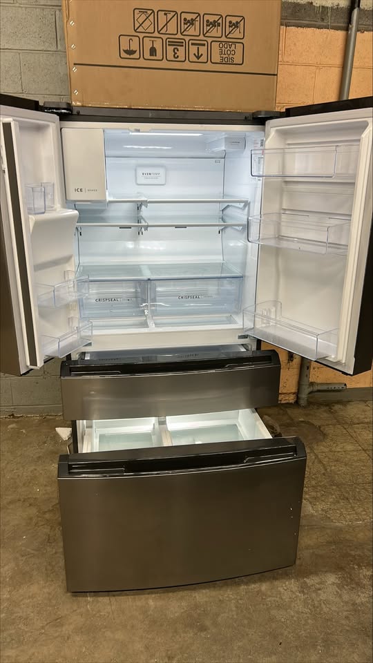 Frigidaire 36 in. 26 cu. ft Stainless Steel Standard Depth French Door Refrigerator with Exterior Ice and Water Dispenser