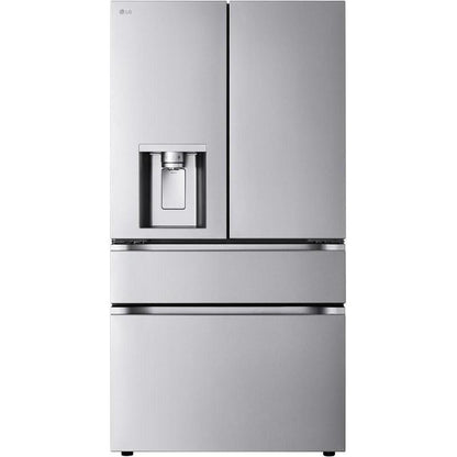LG 36 in. 29 cu. ft. Stainless Steel Standard-Depth MAX 4-Door Refrigerator with Full-Convert Drawer and Dual Icemaker