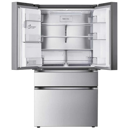 LG 36 in. 29 cu. ft. Stainless Steel Standard-Depth MAX 4-Door Refrigerator with Full-Convert Drawer and Dual Icemaker