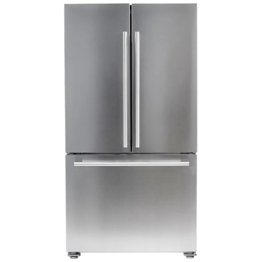 Blomberg 36 in 19.86 cu ft. Stainless Steel Counter Depth French Door Refrigerator with Automatic Ice Machine