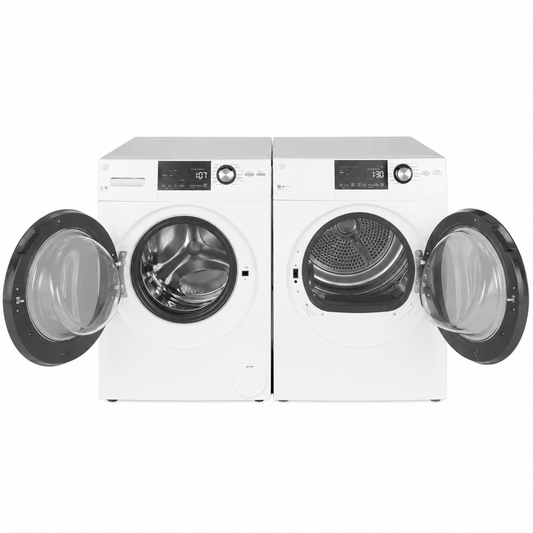 GE Laundry Bundle 2.8 cu ft. Front Load Washer and 4.1 cu ft. Electric Dryer