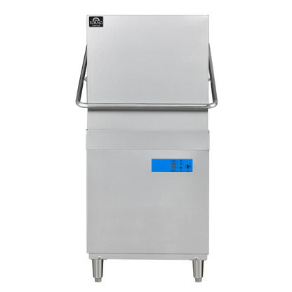 Forno 28.14 in. Stainless Steel Hood Type Commercial Dishwasher with Washing Capacity of 60 Racks Per Hour