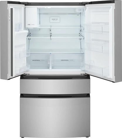 Frigidaire 36 in. 26 cu. ft Stainless Steel Standard Depth French Door Refrigerator with Exterior Ice and Water Dispenser