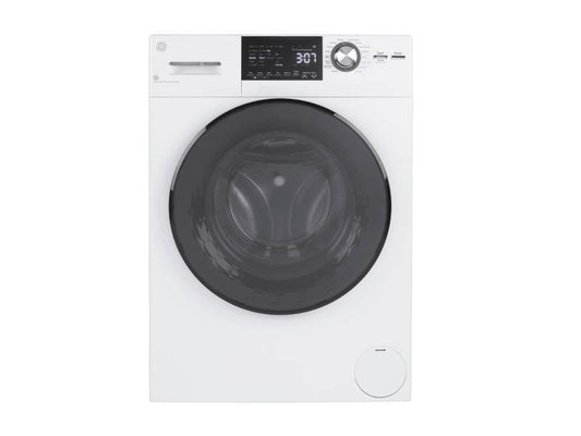 GE 24 in. 2.8 cu. ft. White Front Load Washer and Condenser Dryer Combo with Stainless Steel Drum