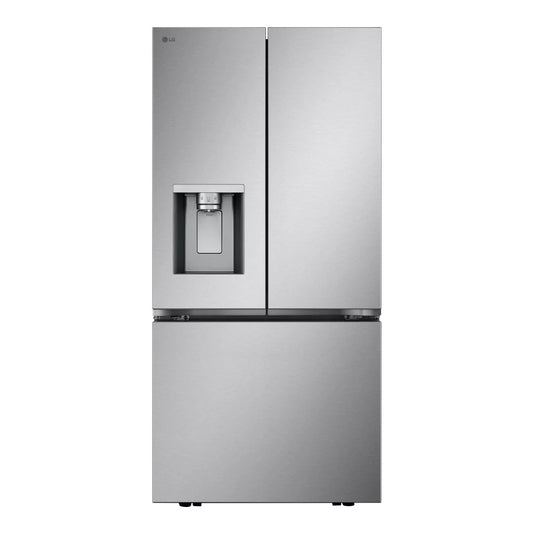 LG 33 in. 20 cu. ft. Counter-Depth MAX French-Door Refrigerator with External Ice/Water Dispenser - Stainless Steel
