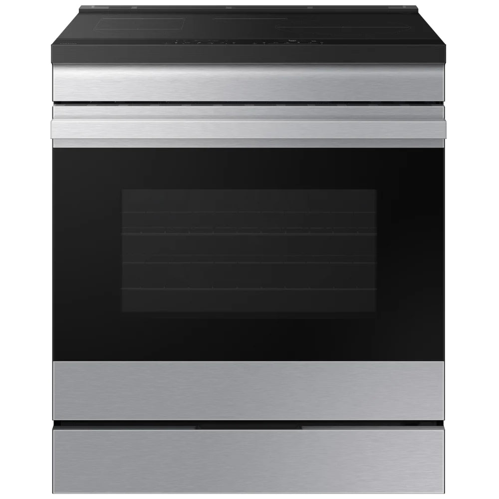 Samsung BESPOKE 30 in 6.3 cu ft Stainless Steel Slide-In Induction Range with Ambient Edge Lighting and Air Sous Vide