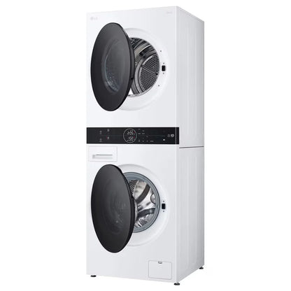 LG Compact 24 in. Washtower Single Unit Front Load 3.1 cu. ft. Washer and 4.2 cu. ft. Electric Dryer With Non Venting Heat Pump