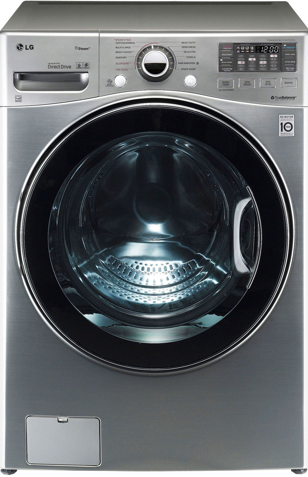 LG Front Load Washer, 27 inch Width, 4.6 cu. ft. Capacity, Steam Clean