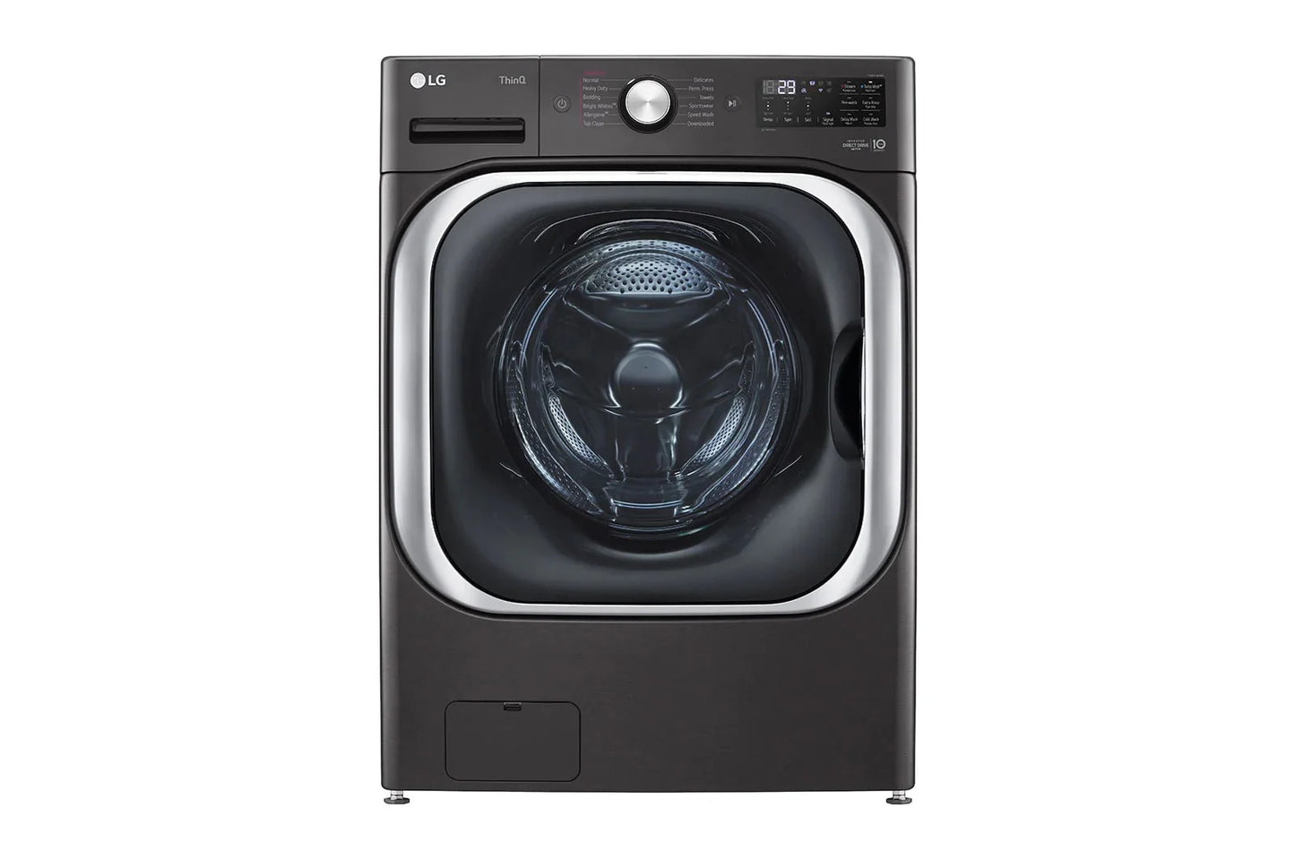 LG 6.0 cu ft. Black Steel Front Load Washer with Smart Wi-Fi and TurboWash