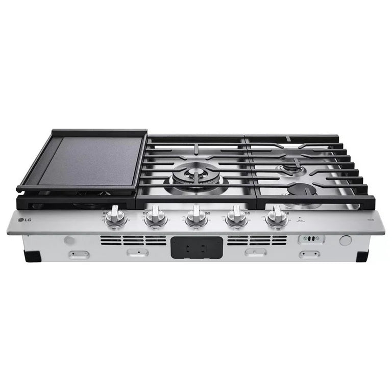 LG 30 in Stainless Steel Gas 5 Burner Cooktop with Ultra Heat Dual Burner