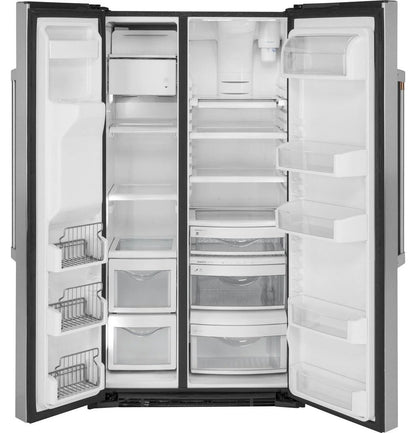 Café 36 in. 21.9 cu. ft. Stainless-steel Counter-depth Side-by-side Refrigerator with Water Dispenser