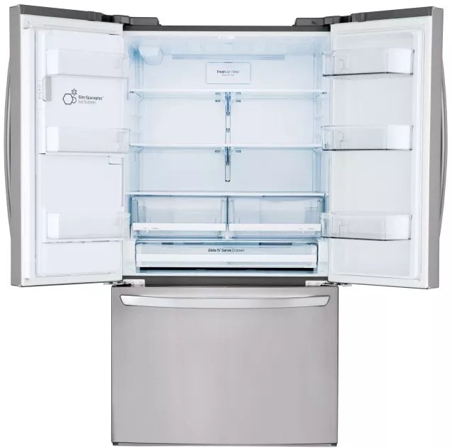 LG 36 in. 26 cu. ft. Stainless-steel French Door Refrigerator with Smudge-resistant Finish