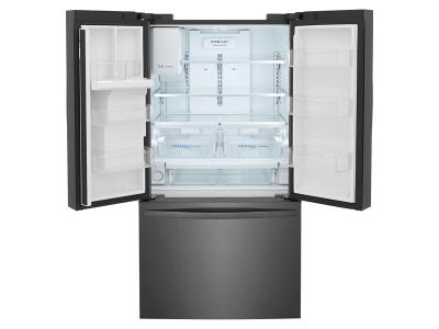 Frigidaire 36 in. 27.8 cu.ft. Black Stainless Steel French Door Refrigerator with Ice and Water Dispenser