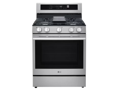 LG 30 in. 5.8 cu. ft. Stainless Steel Gas Freestanding Fan Convection Range with Air Fry