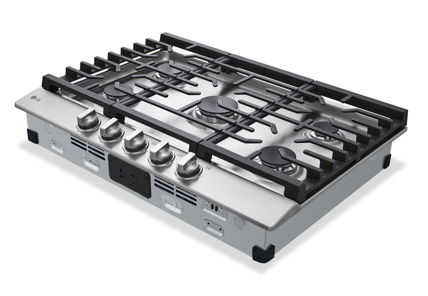 LG 30 in Stainless Steel Gas 5 Burner Cooktop with Ultra Heat Dual Burner